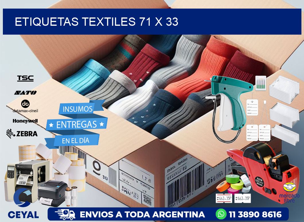 etiquetas textiles 71 x 33