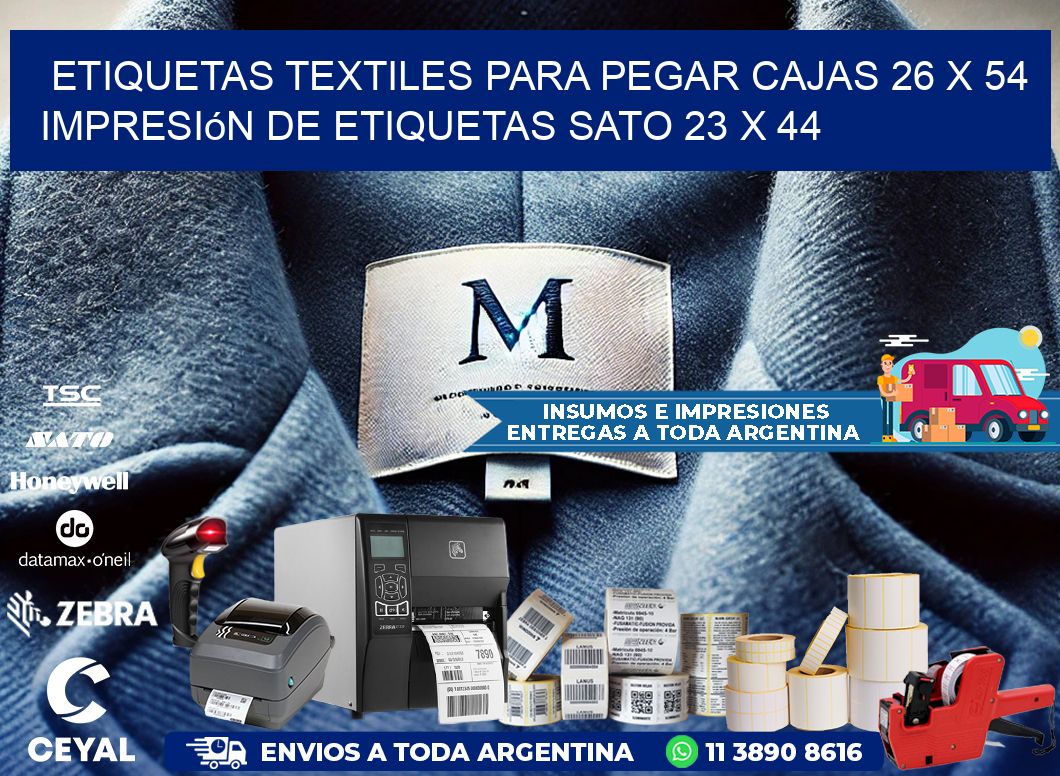 etiquetas textiles para pegar cajas 26 x 54 impresión de etiquetas sato 23 x 44
