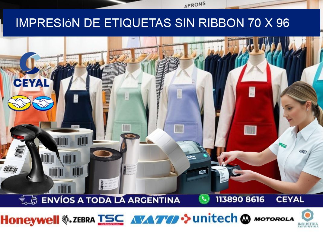 impresión de etiquetas sin ribbon 70 x 96