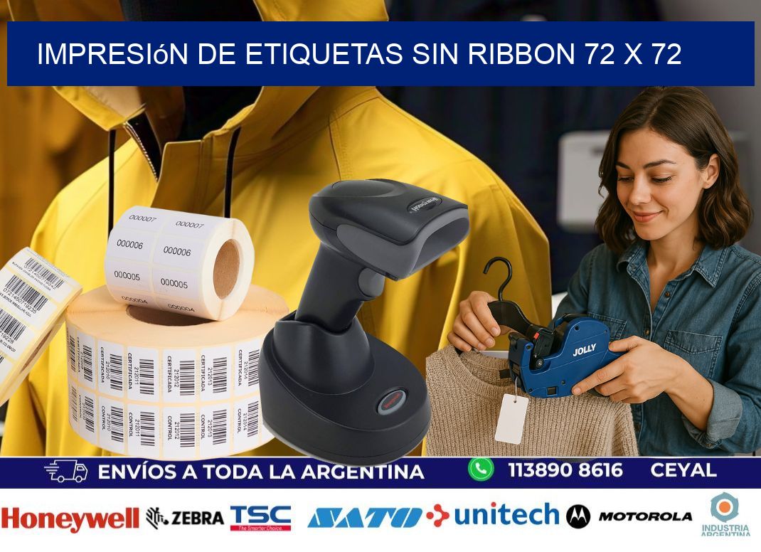 impresión de etiquetas sin ribbon 72 x 72