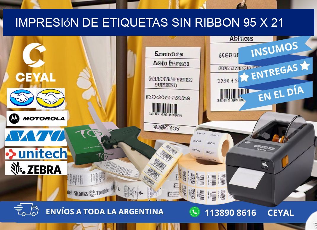 impresión de etiquetas sin ribbon 95 x 21