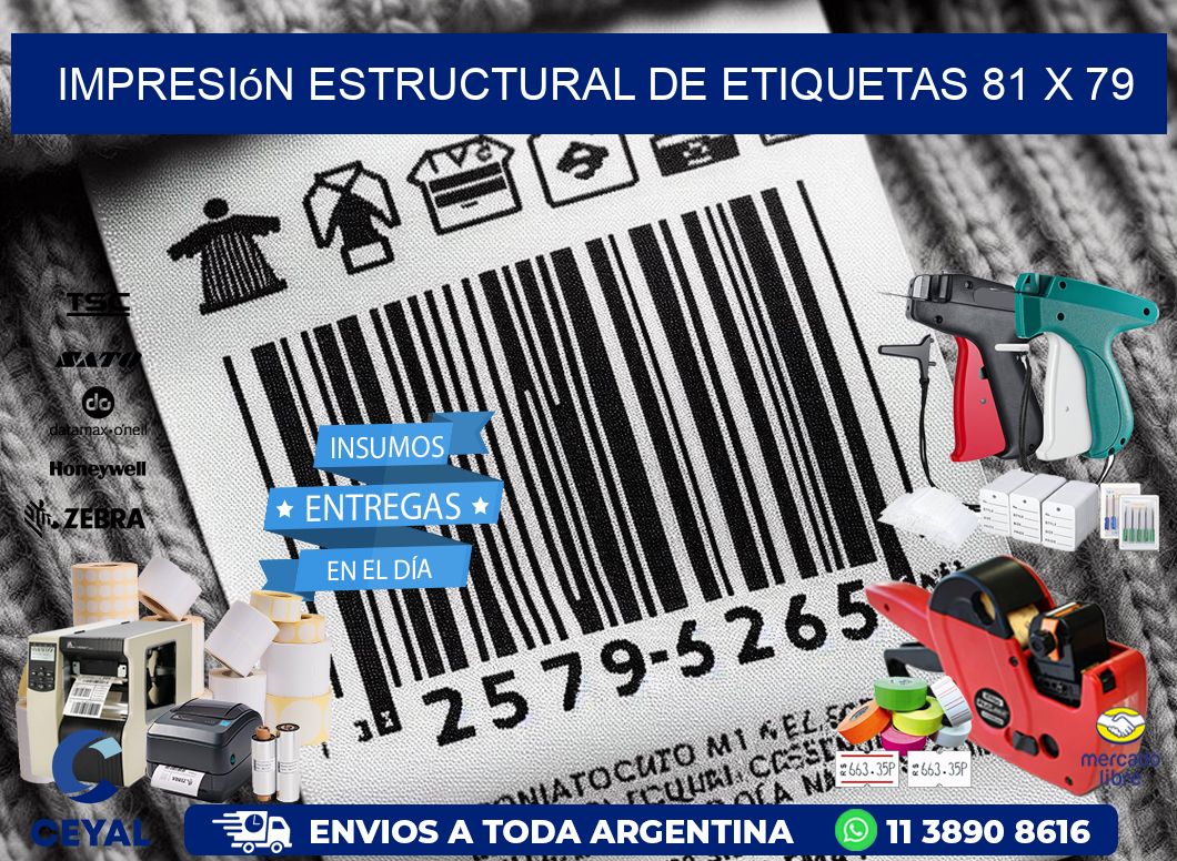 impresión estructural de etiquetas 81 x 79