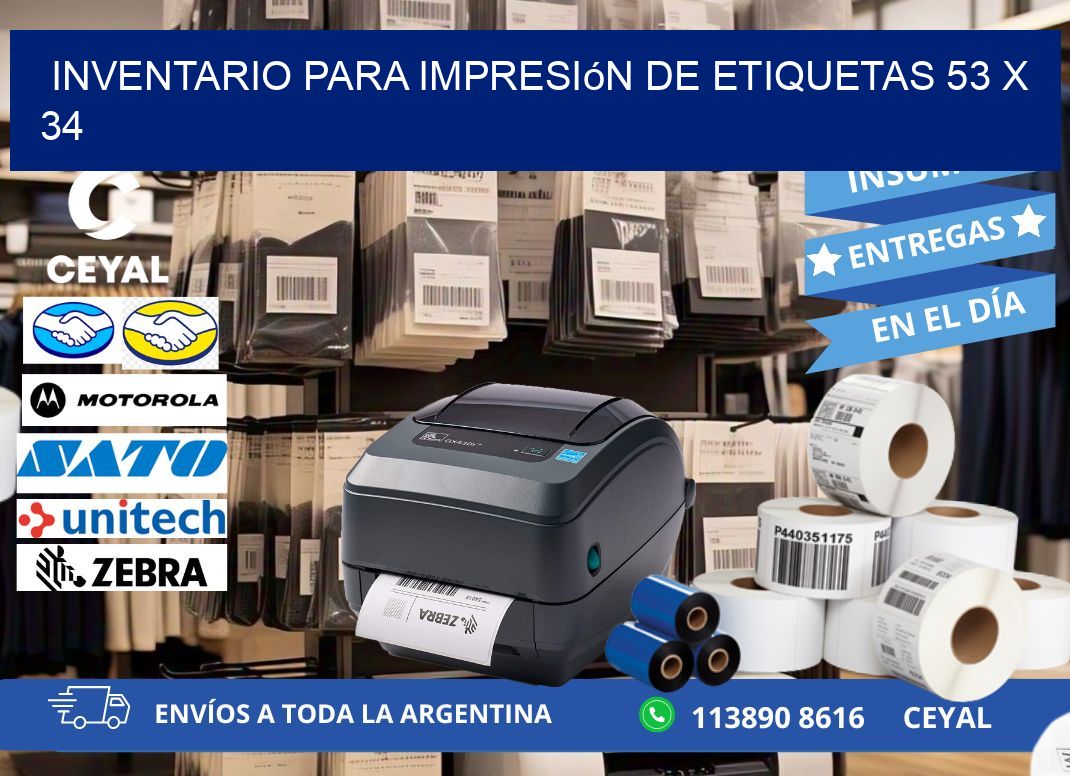 inventario para impresión de etiquetas 53 x 34