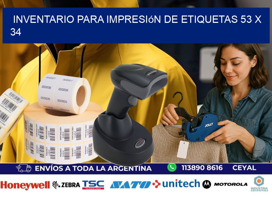 inventario para impresión de etiquetas 53 x 34