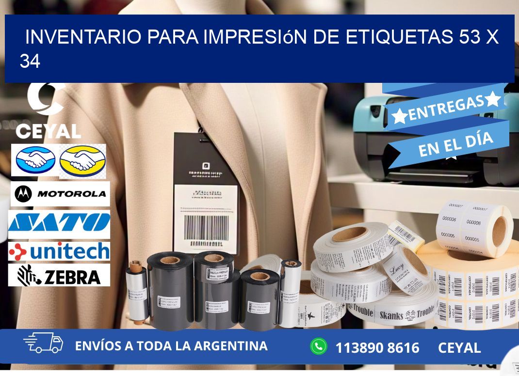 inventario para impresión de etiquetas 53 x 34