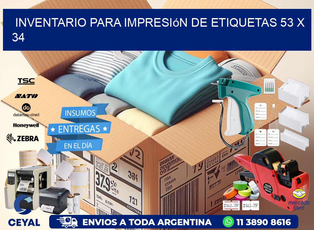 inventario para impresión de etiquetas 53 x 34