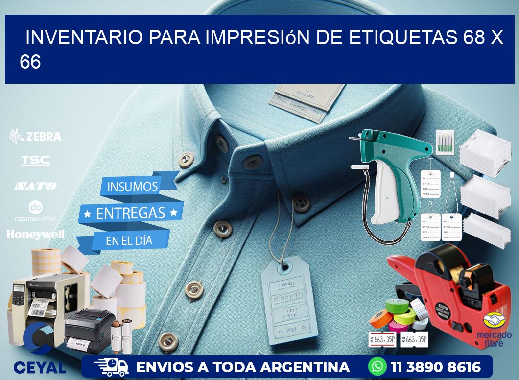 inventario para impresión de etiquetas 68 x 66