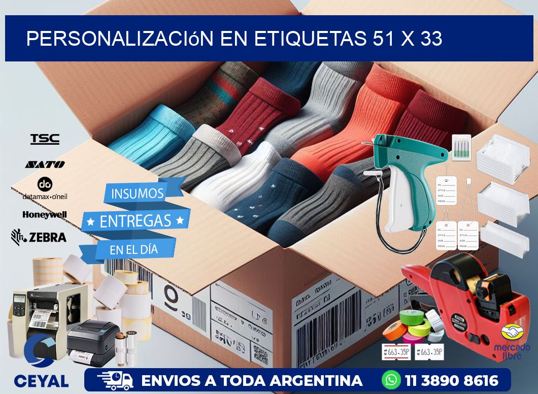 personalización en etiquetas 51 x 33