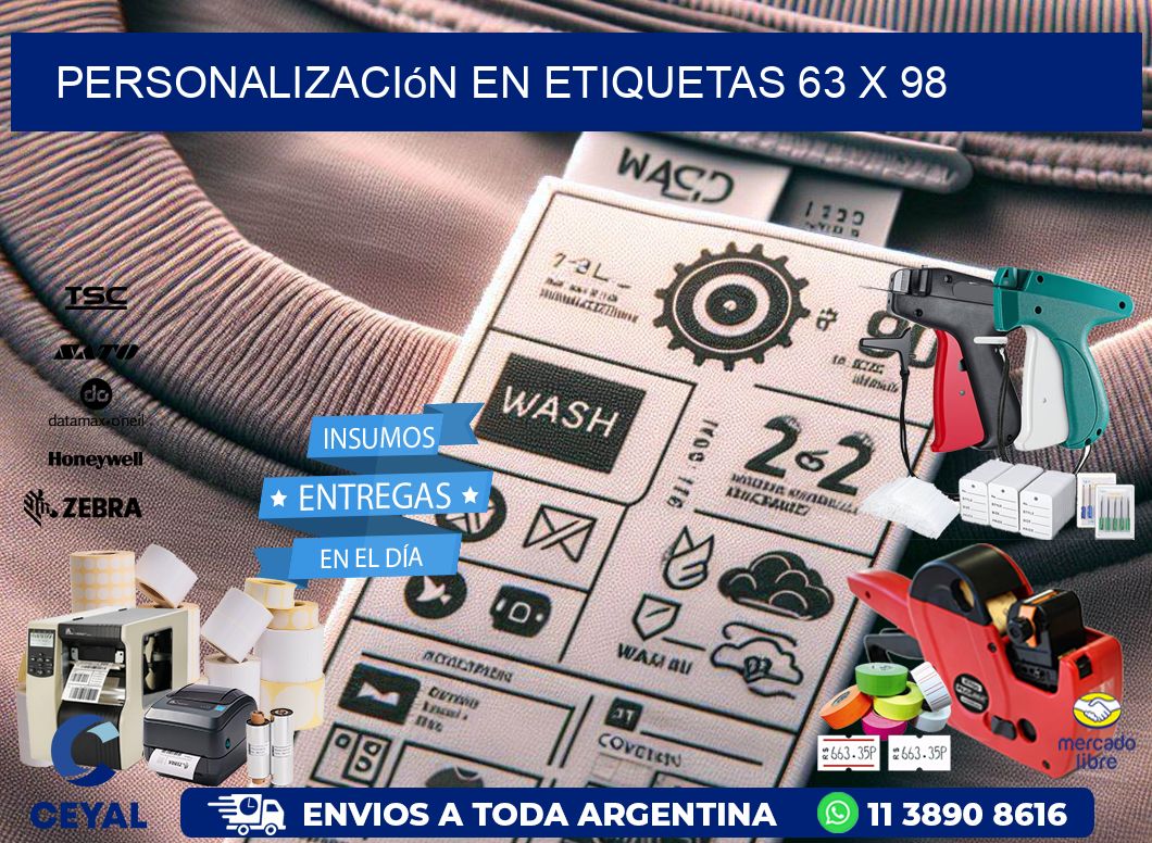 personalización en etiquetas 63 x 98