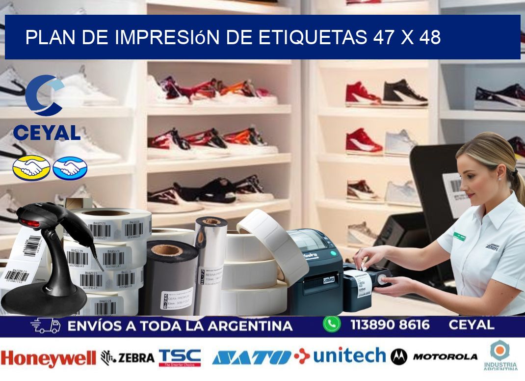 plan de impresión de etiquetas 47 x 48