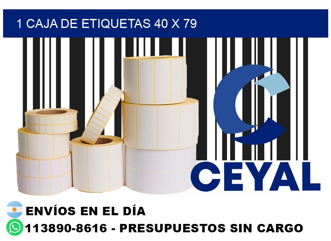 1 caja de etiquetas 40 x 79