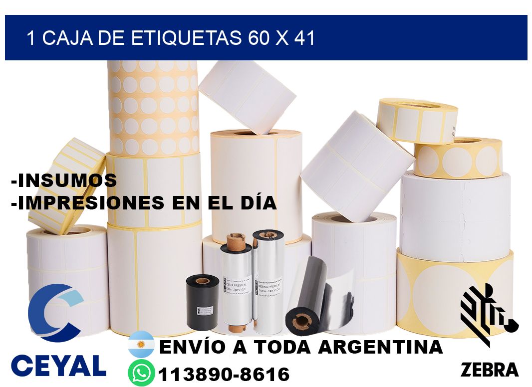 1 caja de etiquetas 60 x 41