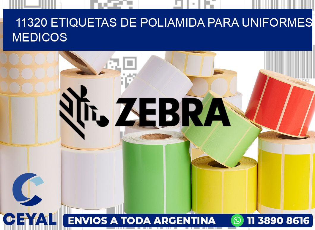 11320 Etiquetas de poliamida para uniformes medicos