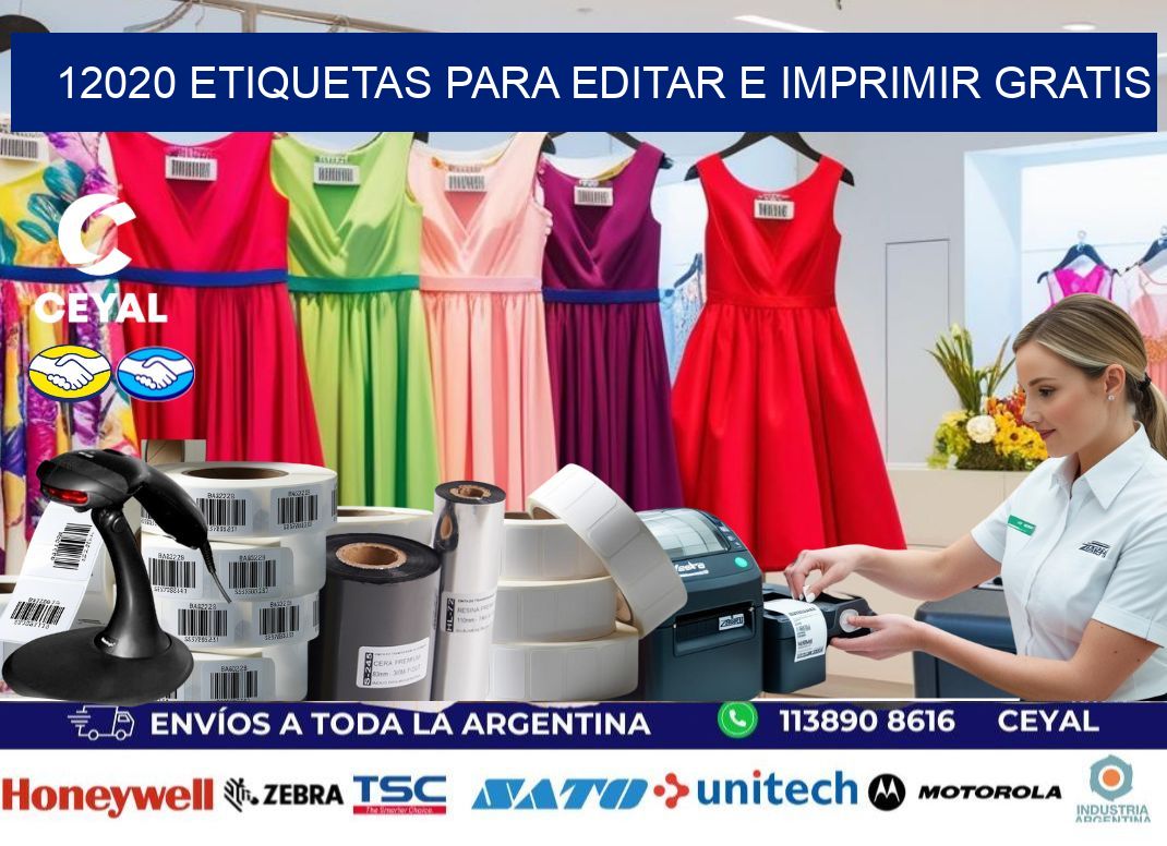 12020 Etiquetas para editar e imprimir gratis