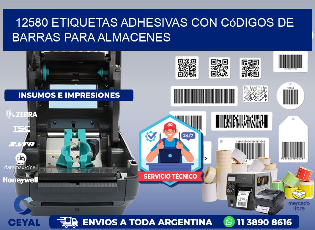 12580 etiquetas adhesivas con códigos de barras para almacenes