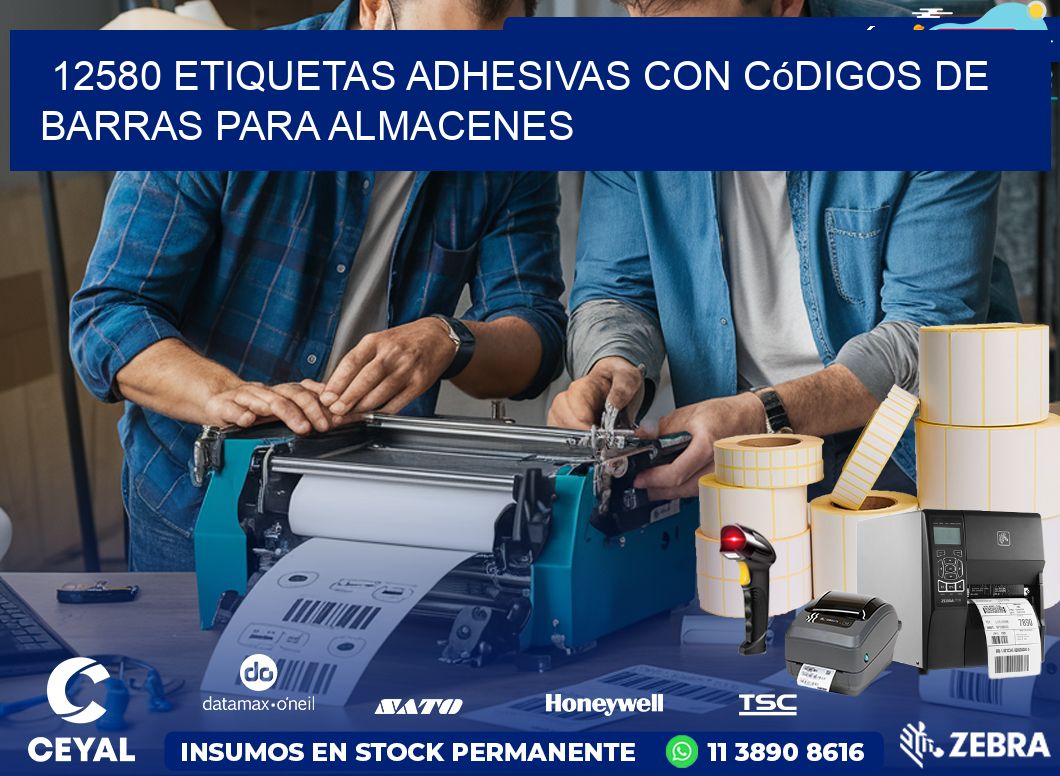12580 etiquetas adhesivas con códigos de barras para almacenes