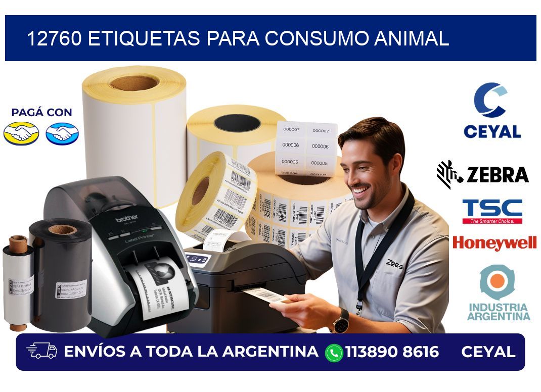 12760 Etiquetas para consumo animal
