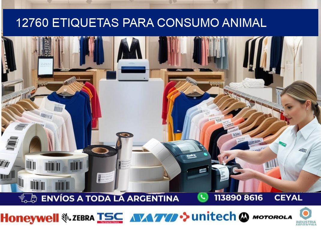 12760 Etiquetas para consumo animal