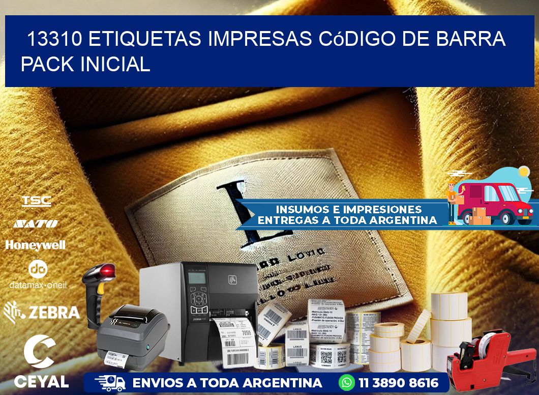 13310 Etiquetas Impresas código De Barra Pack Inicial