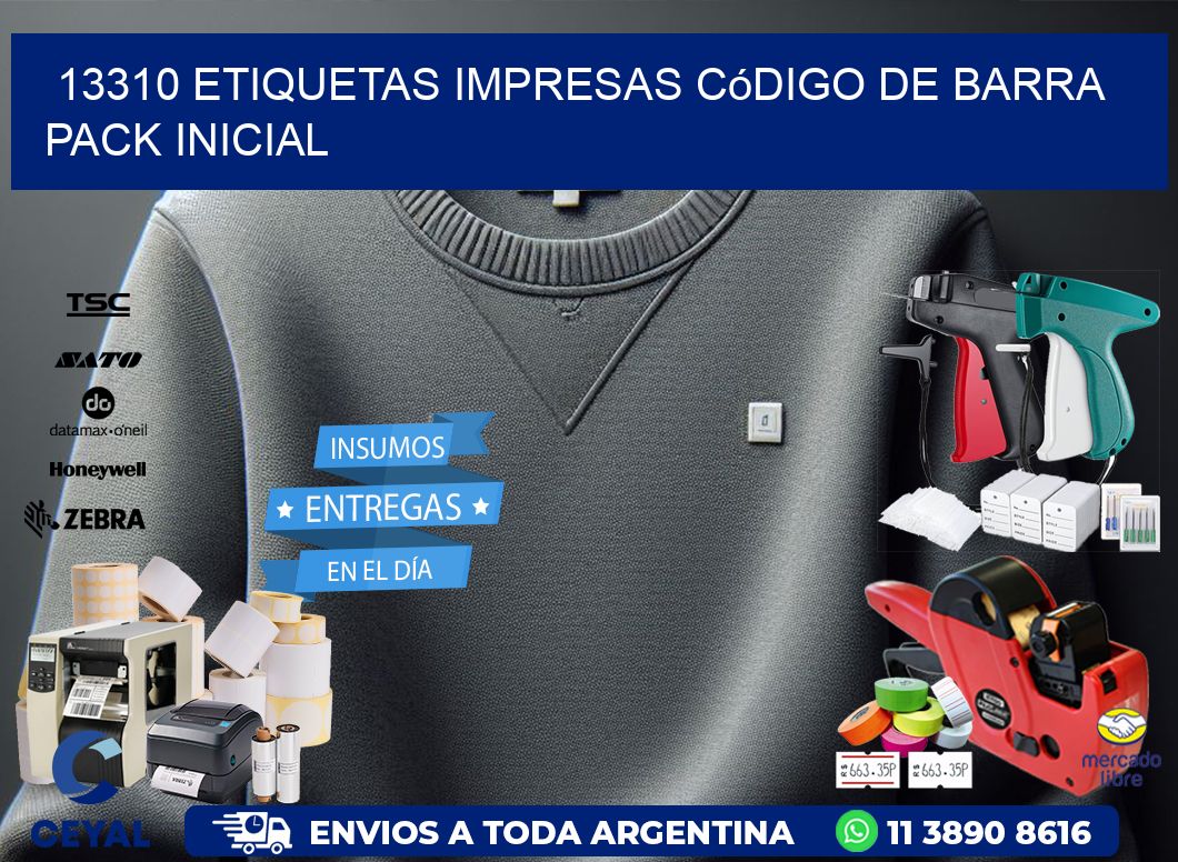 13310 Etiquetas Impresas código De Barra Pack Inicial