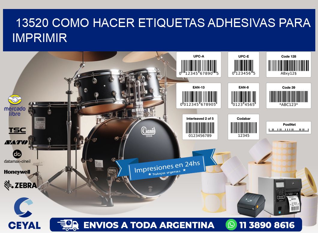 13520 Como hacer etiquetas adhesivas para imprimir