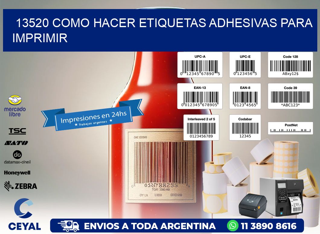 13520 Como hacer etiquetas adhesivas para imprimir