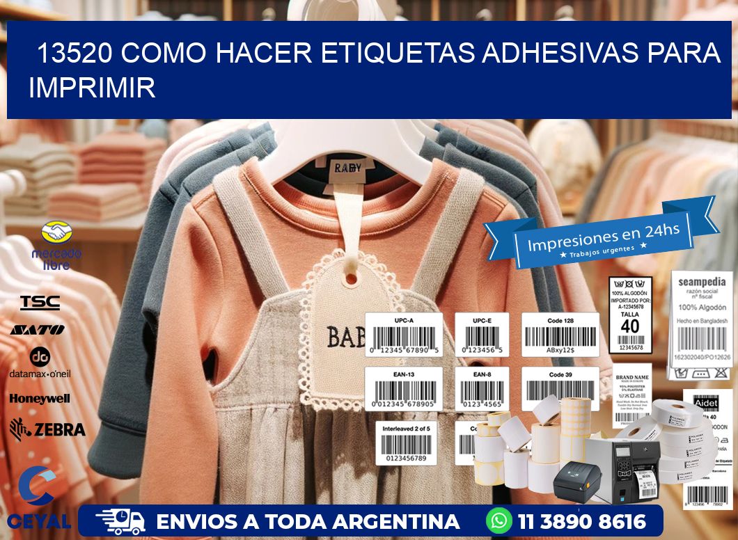 13520 Como hacer etiquetas adhesivas para imprimir