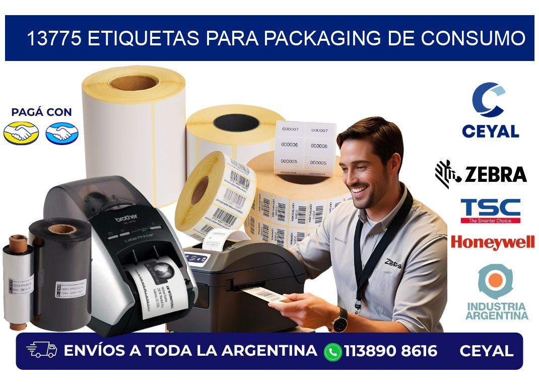 13775 Etiquetas para packaging de consumo