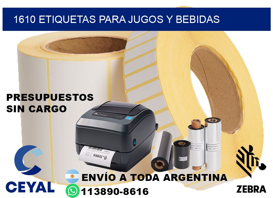 1610 Etiquetas para jugos y bebidas