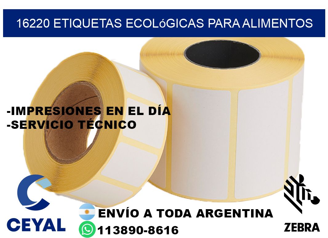 16220 Etiquetas ecológicas para alimentos