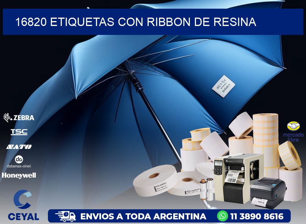 16820 etiquetas con ribbon de resina