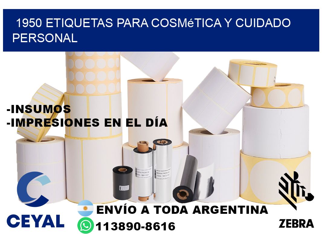 1950 Etiquetas para cosmética y cuidado personal