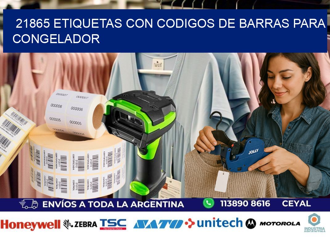 21865 Etiquetas con codigos de barras para congelador