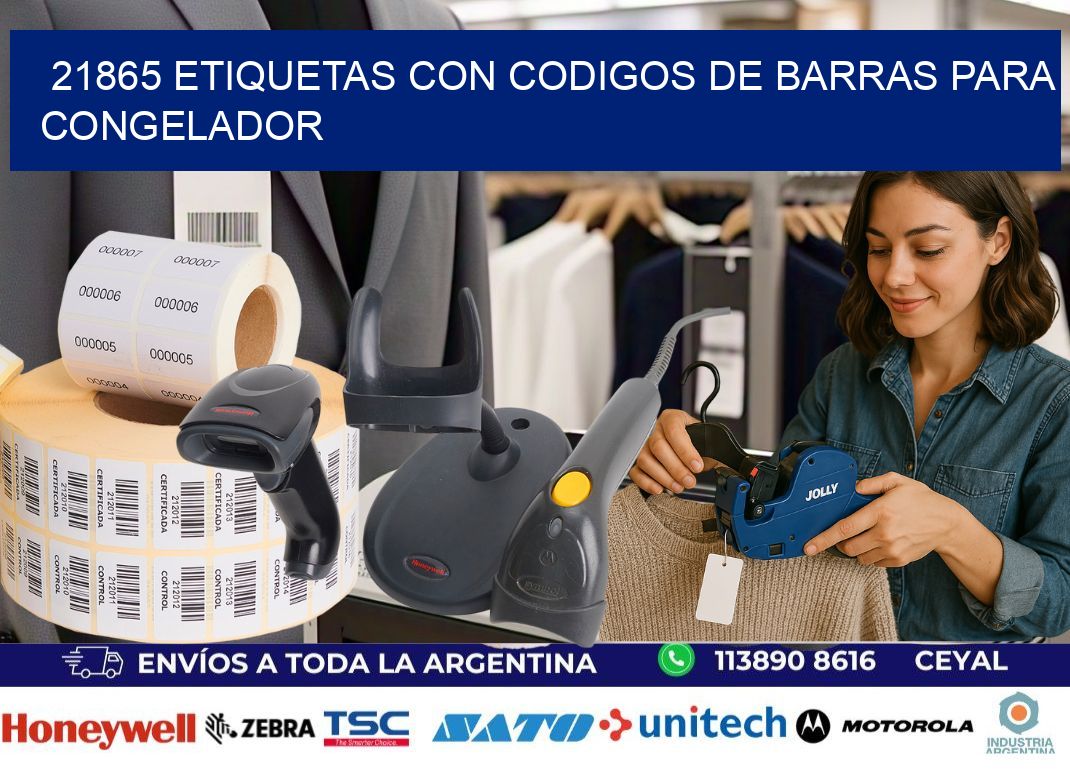 21865 Etiquetas con codigos de barras para congelador