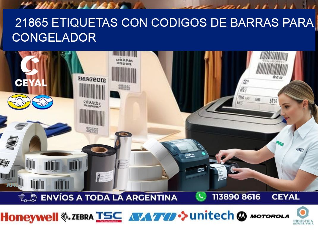 21865 Etiquetas con codigos de barras para congelador