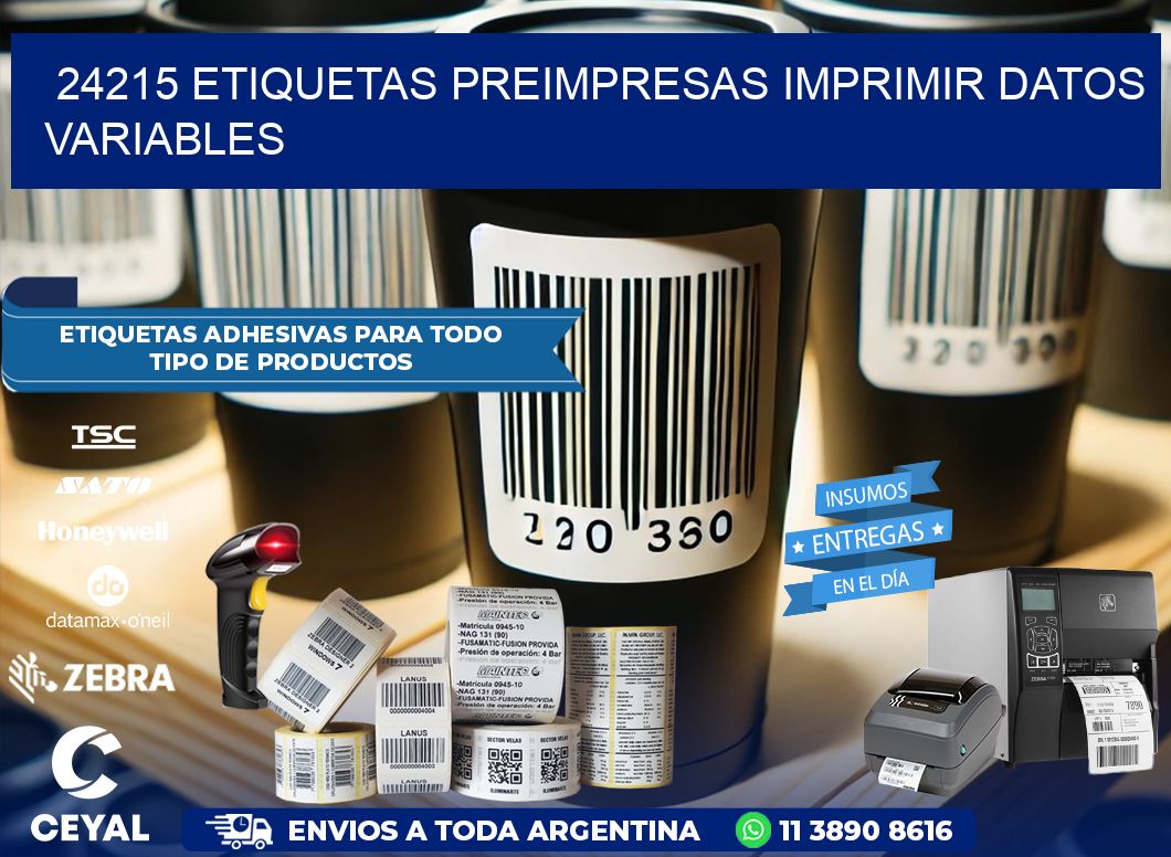 24215 Etiquetas preimpresas imprimir datos variables