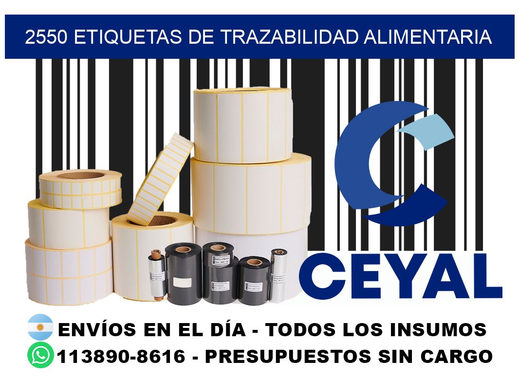 2550 Etiquetas de trazabilidad alimentaria