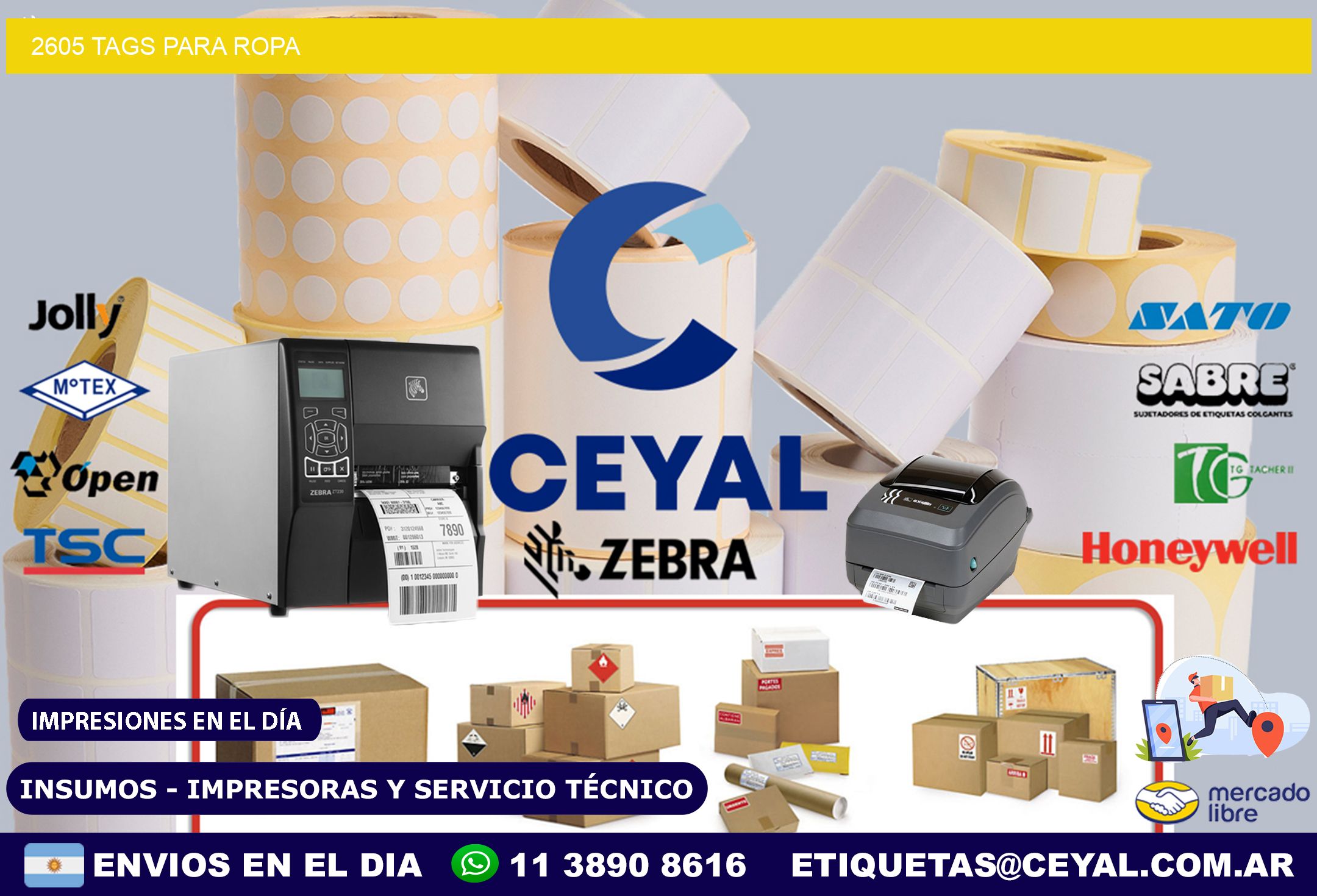 2605 Tags para ropa