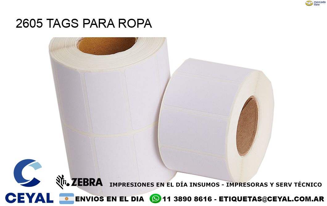 2605 Tags para ropa