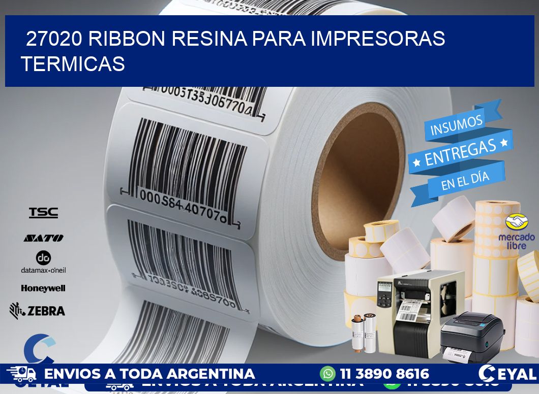 27020 ribbon resina para impresoras termicas