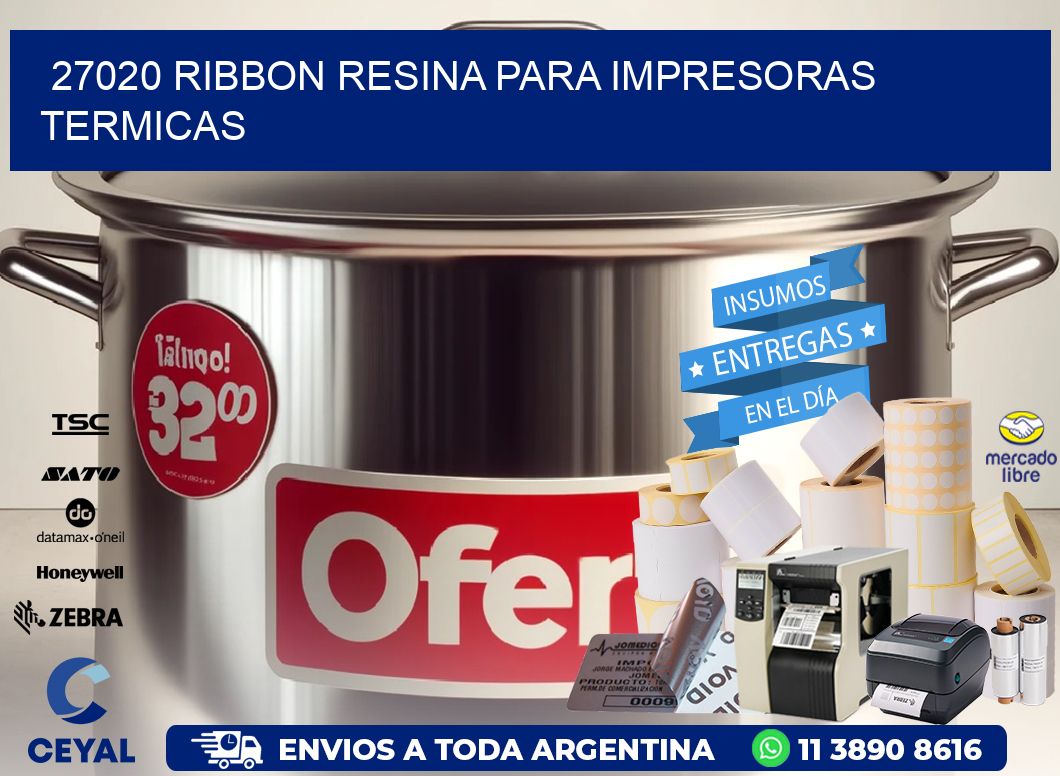 27020 ribbon resina para impresoras termicas
