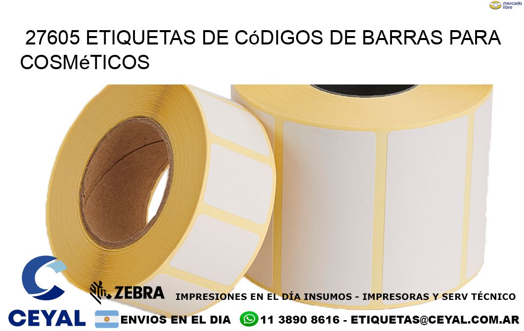 27605 etiquetas de códigos de barras para cosméticos