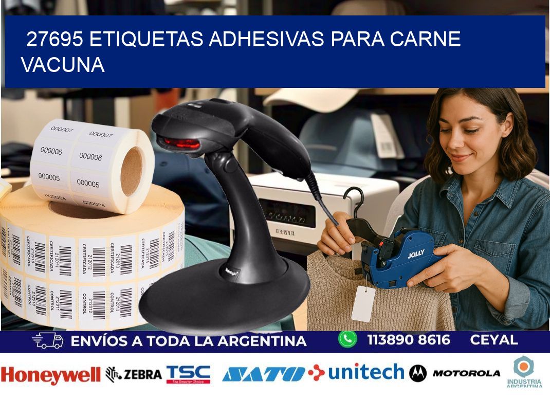 27695 etiquetas adhesivas para carne vacuna