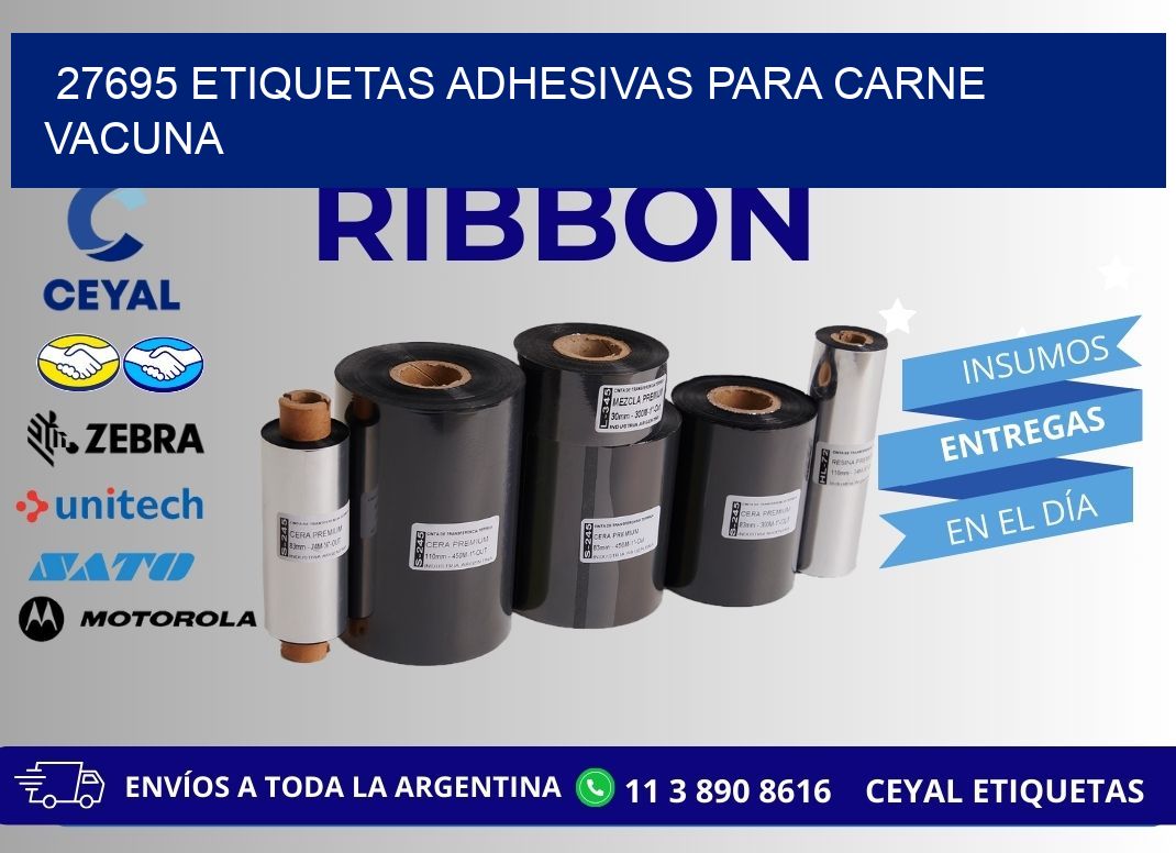 27695 etiquetas adhesivas para carne vacuna