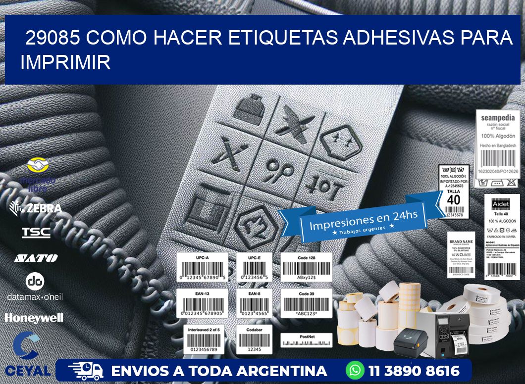 29085 Como hacer etiquetas adhesivas para imprimir