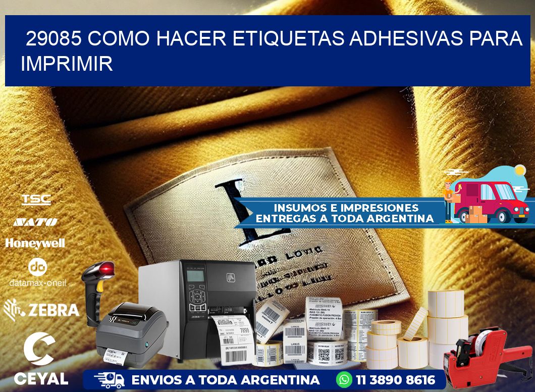 29085 Como hacer etiquetas adhesivas para imprimir