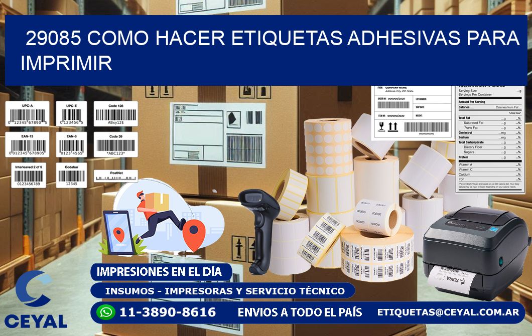 29085 Como hacer etiquetas adhesivas para imprimir