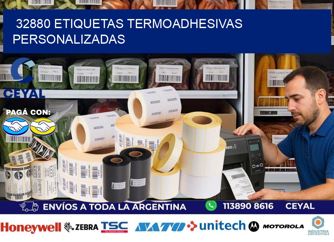 32880 Etiquetas termoadhesivas personalizadas