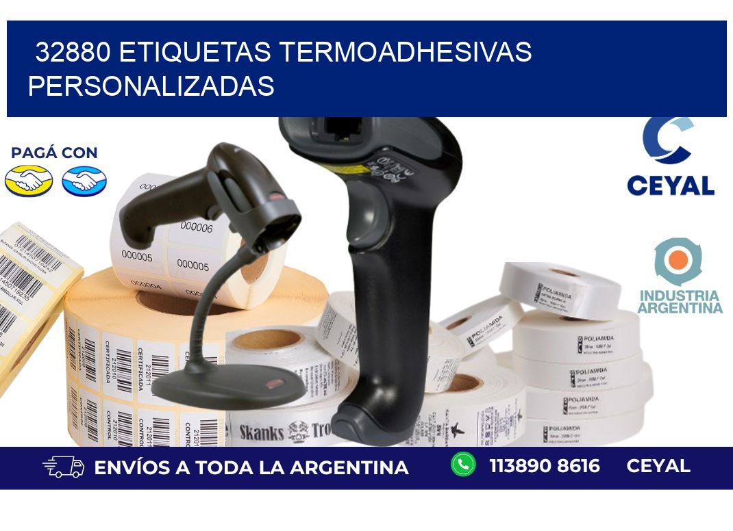 32880 Etiquetas termoadhesivas personalizadas