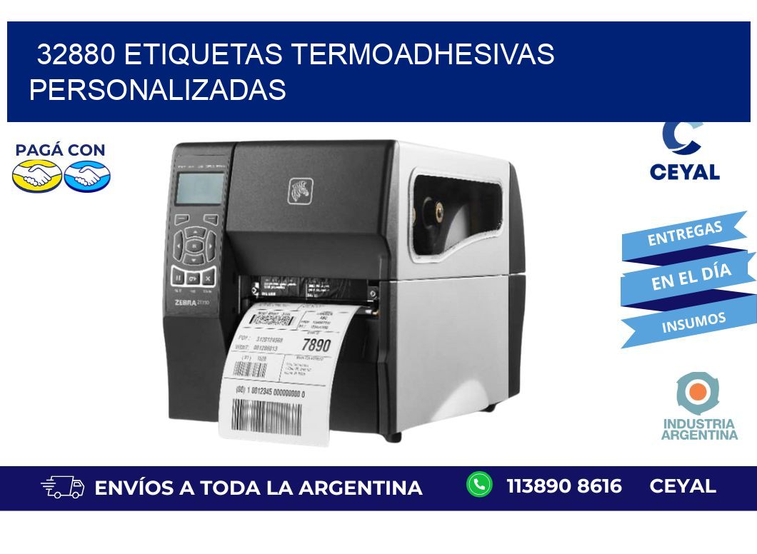 32880 Etiquetas termoadhesivas personalizadas